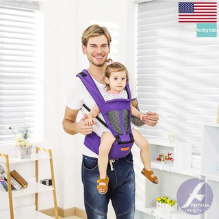 baby lab เป้อุ้มเด็กนั่ง Hip seat 2 in 1 สะพายหน้า-หลัง ให้ลูกน้อยนั่งสบาย รุ่น BL-1635