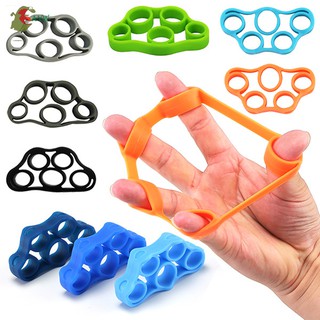 AYW☚ Silicone Finger Strengthener Hand Resistance Band Hand Grip Exerciser Strength Trainer Gripper