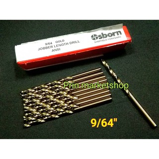 OSBORN ดอกสว่านเจาะเหล็ก HSS-M2  9/64 นิ้ว ( 3.57 MM )  / 10 ดอก