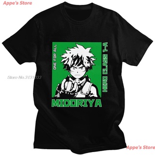 Appes Store New เสื้อยืดคอกลมแขนสั้นผ้าฝ้ายนุ่มพิมพ์ลายการ์ตูน My Hero Academia Tee Tops เสื้อยืดอนิเมะ