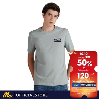 Mc Jeans เสื้อยืดผู้ชาย เสื้อแขนสั้น เสื้อยืด MC BIKER สีเทา ผ้านุ่ม ระบายอากาศได้ดี MTTZ366