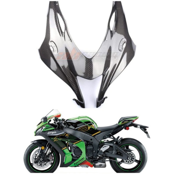 แฟริ่งหน้า kawasaki ninja zx-10rคาร์บอนไฟเบอร์แท้เพียวคาร์บอนของแต่ง zx10r คาร์บอนไฟเบอร์แท้ครอบไฟหน