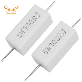 ☀SALE☀10x Wirewound Ceramic Cement Resistors 100 Ohm 5W Watt 5%