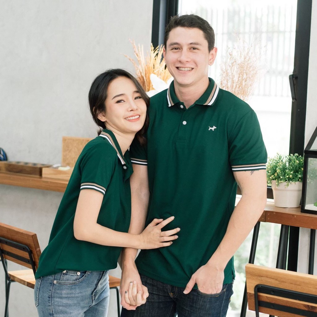 มีถึง 10XL อก 60” เสื้อโปโล สีเขียว Bulltus Brand Double Line Collection มี XXL