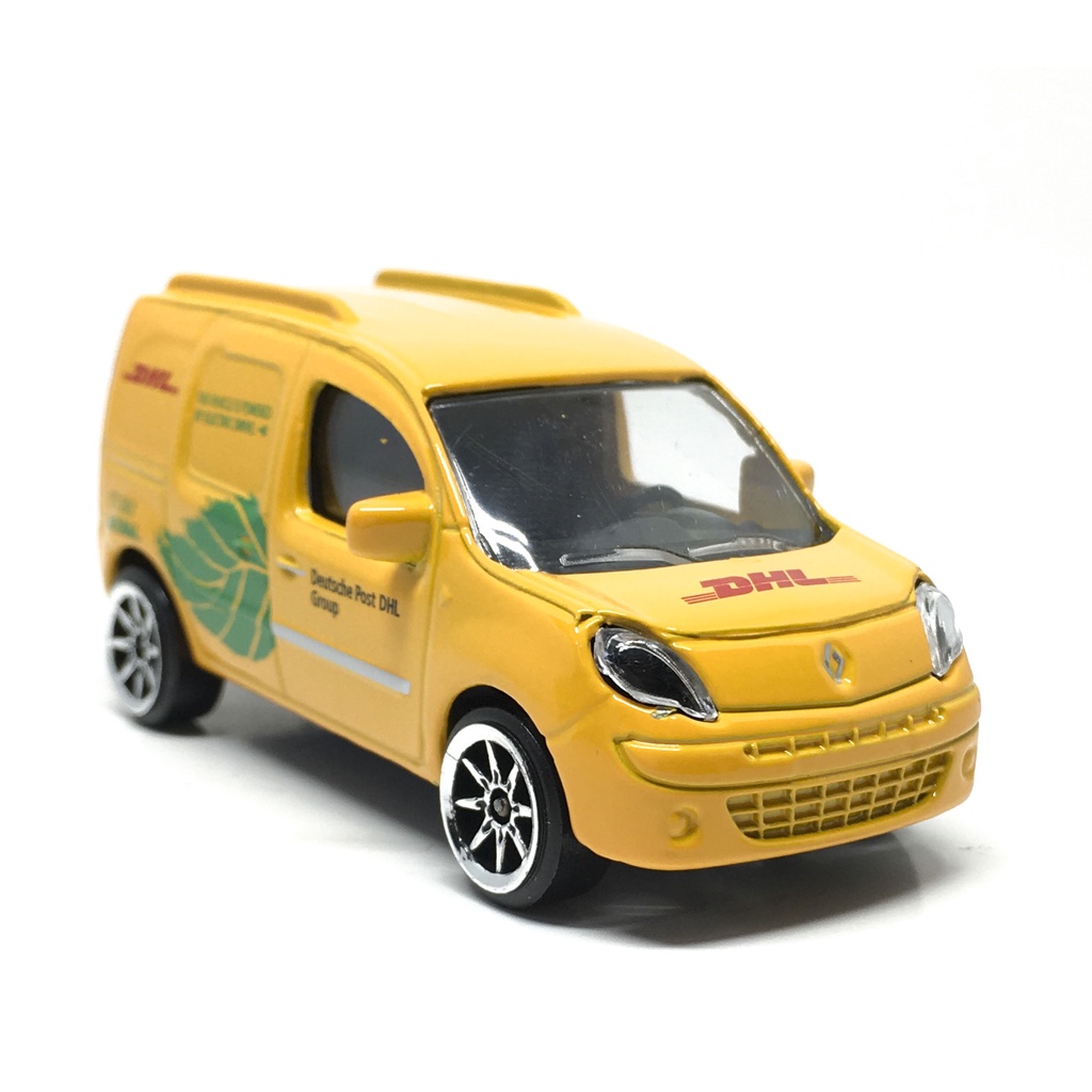 Majorette Renault Kangoo II Express - DHL Leaf - Dark Yellow Color /Wheels 8S /scale 1/64 (3 inches)