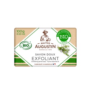 Maitre Augustin Exfoliating gentle soap Thyme essential oil  สบู่ขัดผิวออแกนิค ไธม์ เอสเซนเชี่ยลออย (100 g)