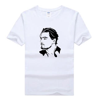 เสื้อยืดครอปเสื้อยืดลําลอง ผ้าฝ้าย พิมพ์ลาย Leonardo DiCaprio Titanic แฟชั่นฤดูร้อน สําหรับผู้ชายS-5XL