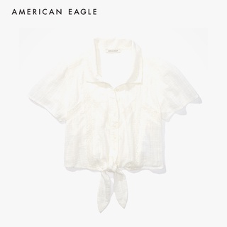 American Eagle Button up Tie Front Blouse เสื้อเบลาส์ ผู้หญิง  (EWSB 035-4300-106)