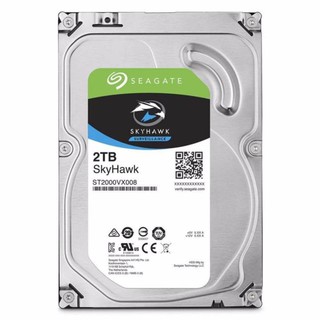 Seagate 2TB SKYHAWK Surveillance 3.5" SATA III 5900rpm 64MB for CCTV เหมาะกับ กล้องวงจรปิด 4 -8 จุด รับประกันศูนย์ 3 ปี