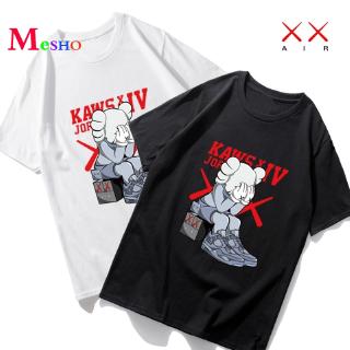 KAWS แฟชั่นถนนกราฟฟิตีซีรีส์-K010 Unisex เสื้อยืดผู้ชายสไตล์ใหม่และผู้หญิงเสื้อยืดแขนสั้น