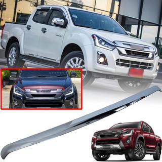 คิ้วหน้า คิ้วฝากระโปรงหน้า ISUZU D-MAX / MU-X คิ้วฝาหน้า อีซูซุ ดีแม็กซ์ DMAX / มิวเอ็กซ์ MUX 2012-2014 ชุบ โครเมี่ยม