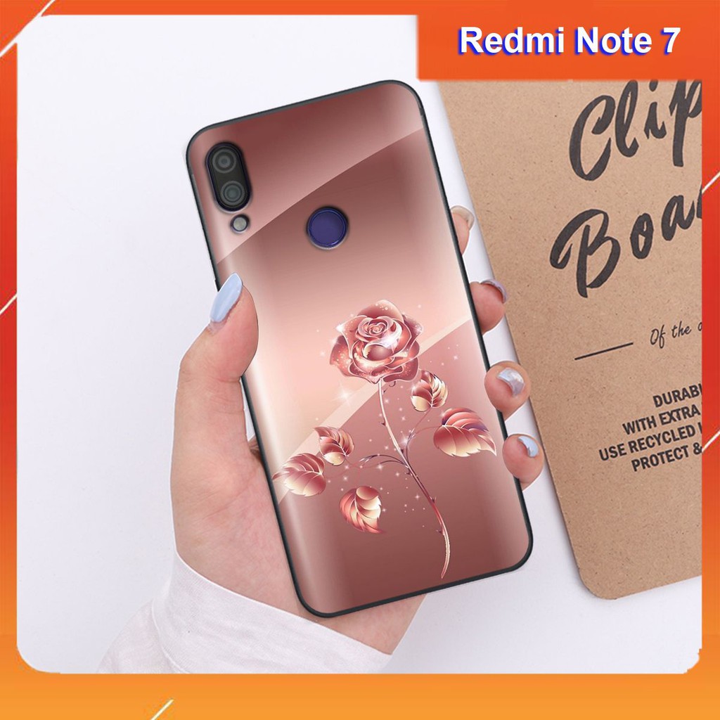 Xiaomi REDMI NOTE 7 Case Flower Picture, Swan, Beautiful Fashion - พรีเมี ่ ยม - หรูหรา