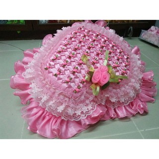 หมอนหัวใจ หมอนงานแต่งงาน ขนาด20นิ้ว คู่ละ1500บาท ใส่นุ่นพร้อมใช้งาน