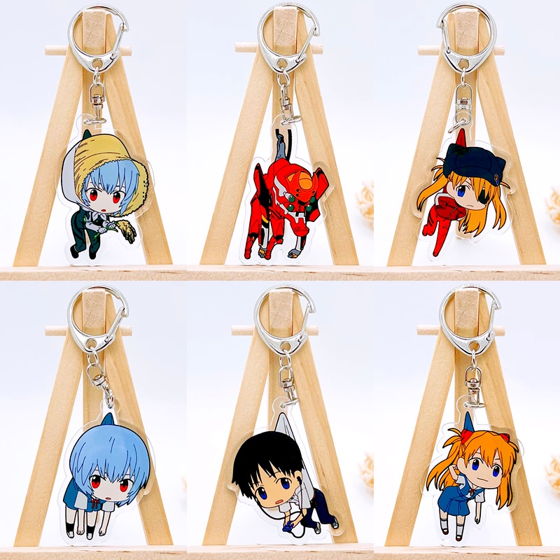 Neon GENESIS EVANGELION พวงกุญแจอะคริลิค EVA ลายการ์ตูนอนิเมะ Ayanami Rei Asuka Langley Soryu EVANGELION-02