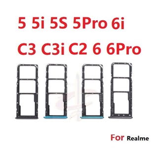 ถาดใส่ซิม สําหรับ Realme C3 C3i 5 Pro 6 Pro 5i 6i 5S 6S