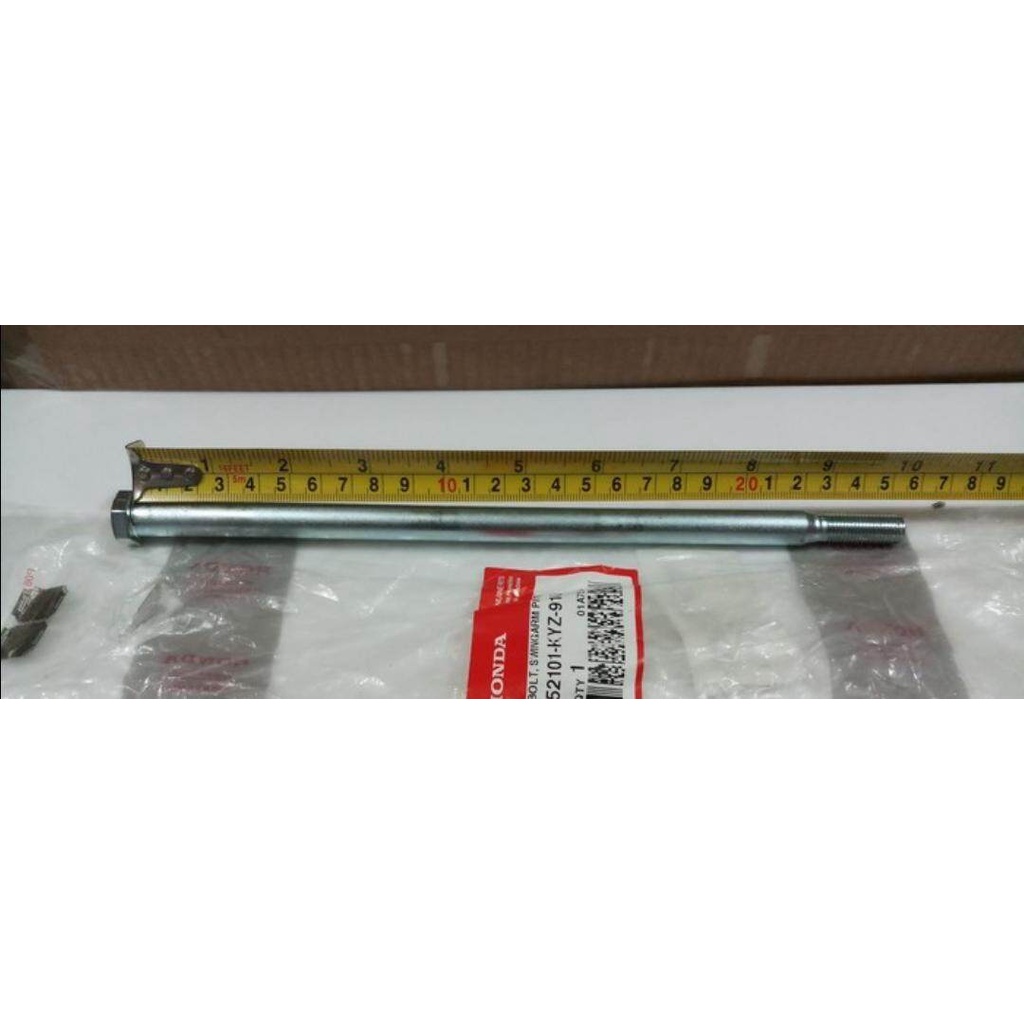 52101-KYZ-910/94031-10000 แกนสวิงอาร์มพร้มน็อตล็อคเวฟ125ไอ(ปลาวาฬ) WAVE 125i 2012, WAVE 125i 2014, W