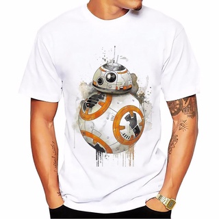 เสื้อยืดวินเทจเสื้อยืดลําลอง แขนสั้น ระบายอากาศ พิมพ์ลาย Star War Bb 8 Robot Comfort Bb8 Droid สไตล์คลาสสิก ไม่ซ้ําใคร ส