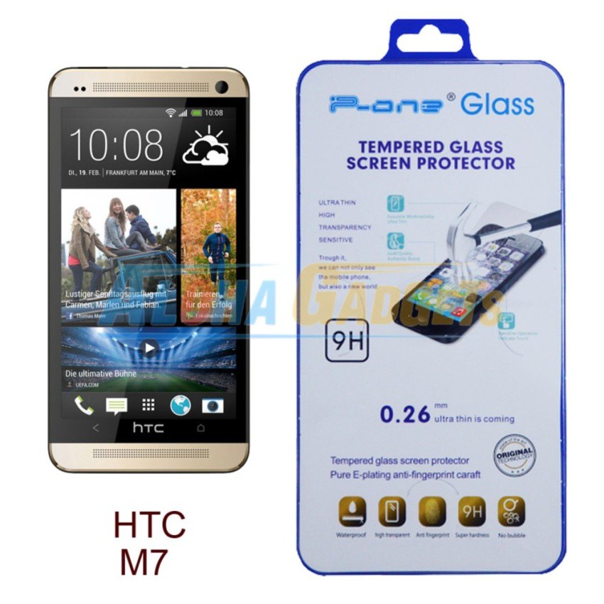 P-One ฟิล์มกระจกนิรภัย HTC ONE M7 (Clear)