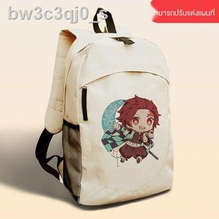 🔥ถูกและดี ระเป๋าผ้า ดาบพิฆาตอสูร Demon Slayer Kimetsu no Yaiba กระเป๋าเป้ สะพายหลังGhost Slayer s Blade School Bag Per