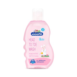 KODOMO Head to Toe Wash แชมพูสบู่เหลว โคโดโม พร้อมแท่งเป่าฟอง Bubblestick สูตร Pink Hanabaki 200 มล.