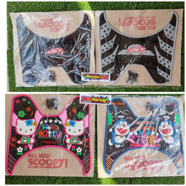 ยางปูพื้น Honda  Scoopy-i 2012-2020 ลายการ์ตูน (เลือกได้แต่สีขอบ)