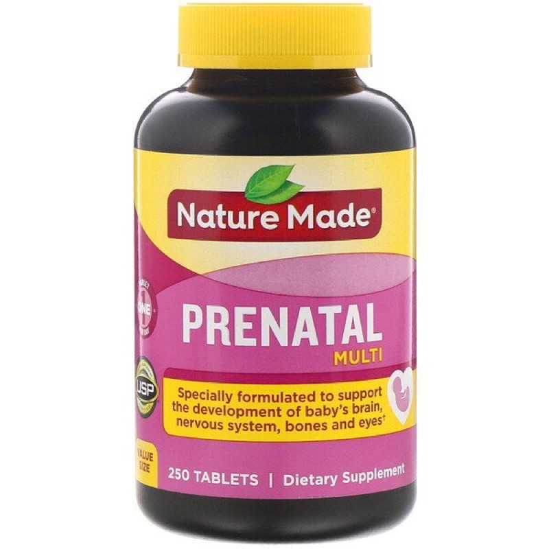 PreOrder🌏Nature Made, Prenatal Multi, 250 Tablets🇺🇸