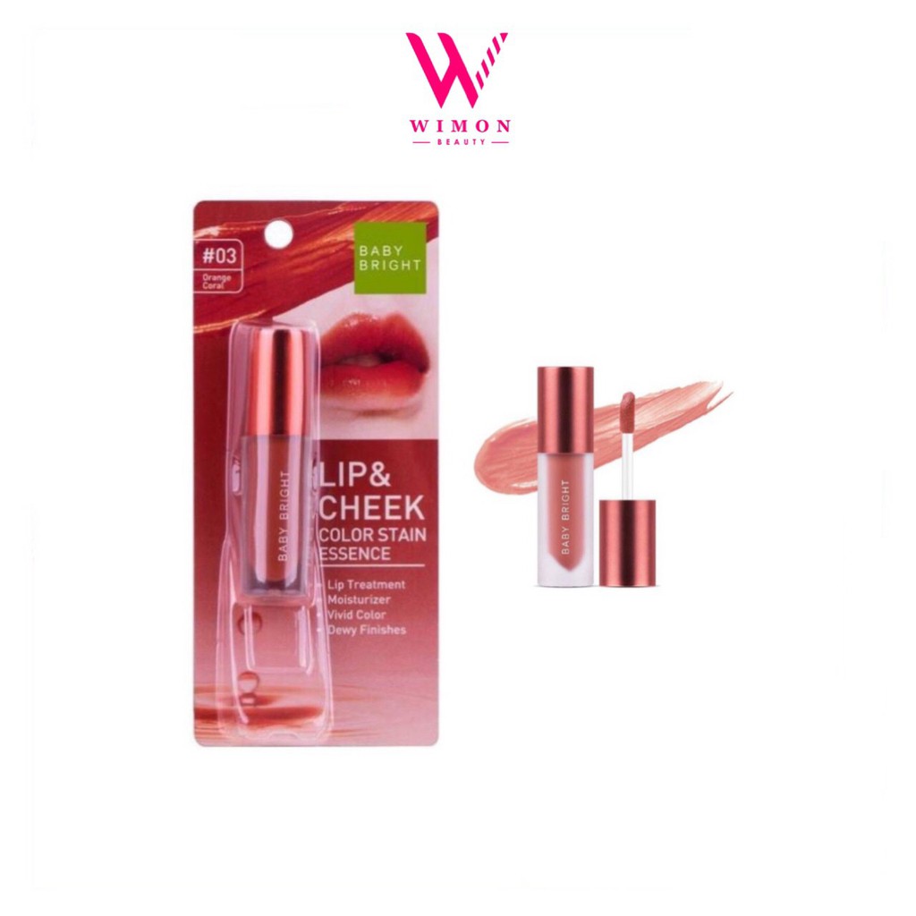 Baby bright lip&cheek color stain essence เบบี้ ไบร์ท ลิป & ชึค