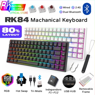 [ลดล้างสต๊อก] ROYAL KLUDGE RK84 RGB Hotswap | 3 โหมด BT, 2.4GHz, USB Type C ของแท้พร้อมส่ง