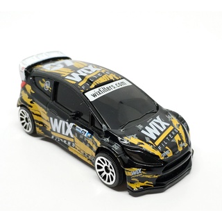 Majorette Ford Fiesta RS WRC - WIX - Letter Bar on Mirror - Black Color /Wheels 5U /scale 1/58 (3 inches) no Package