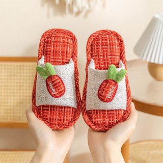 เด็ก แฟลกซ์ รองเท้าแตะ สาว เด็กผู้ชาย น่ารัก บ้าน ลื่น ผ้าลินินslipper