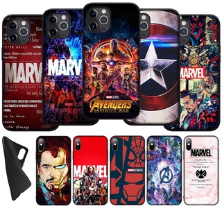 Au48 เคสโทรศัพท์มือถือ ซิลิโคนนุ่ม ลายมาร์เวล อเวนเจอร์ สําหรับ iPhone 11 Max XR SE 2020