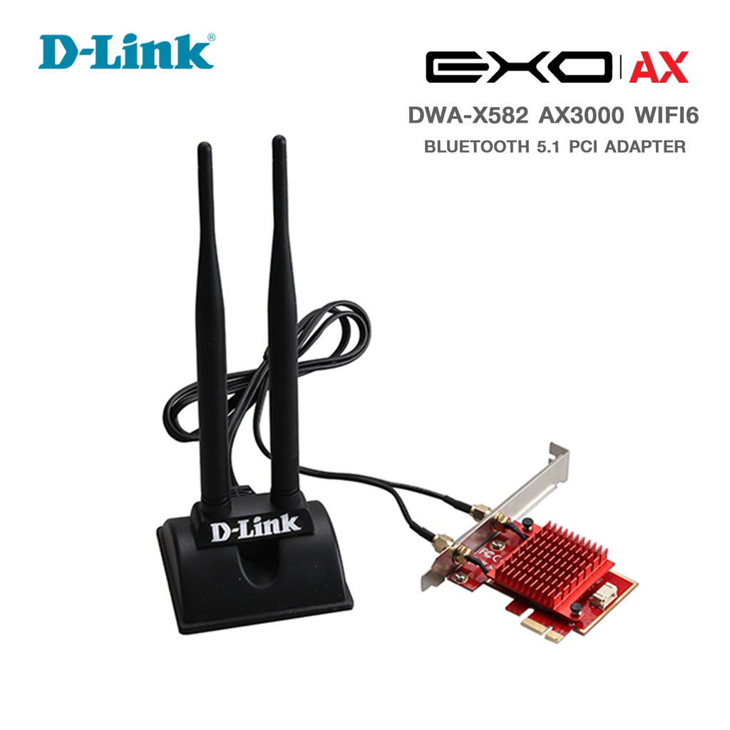 D-link DWA-X582 AX3000 Wi-Fi 6 PCle Adapter with Bluetooth 5.1