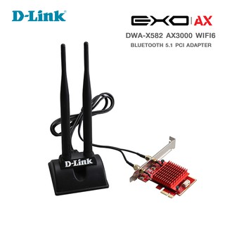 D-link DWA-X582 AX3000 Wi-Fi 6 PCle Adapter with Bluetooth 5.1