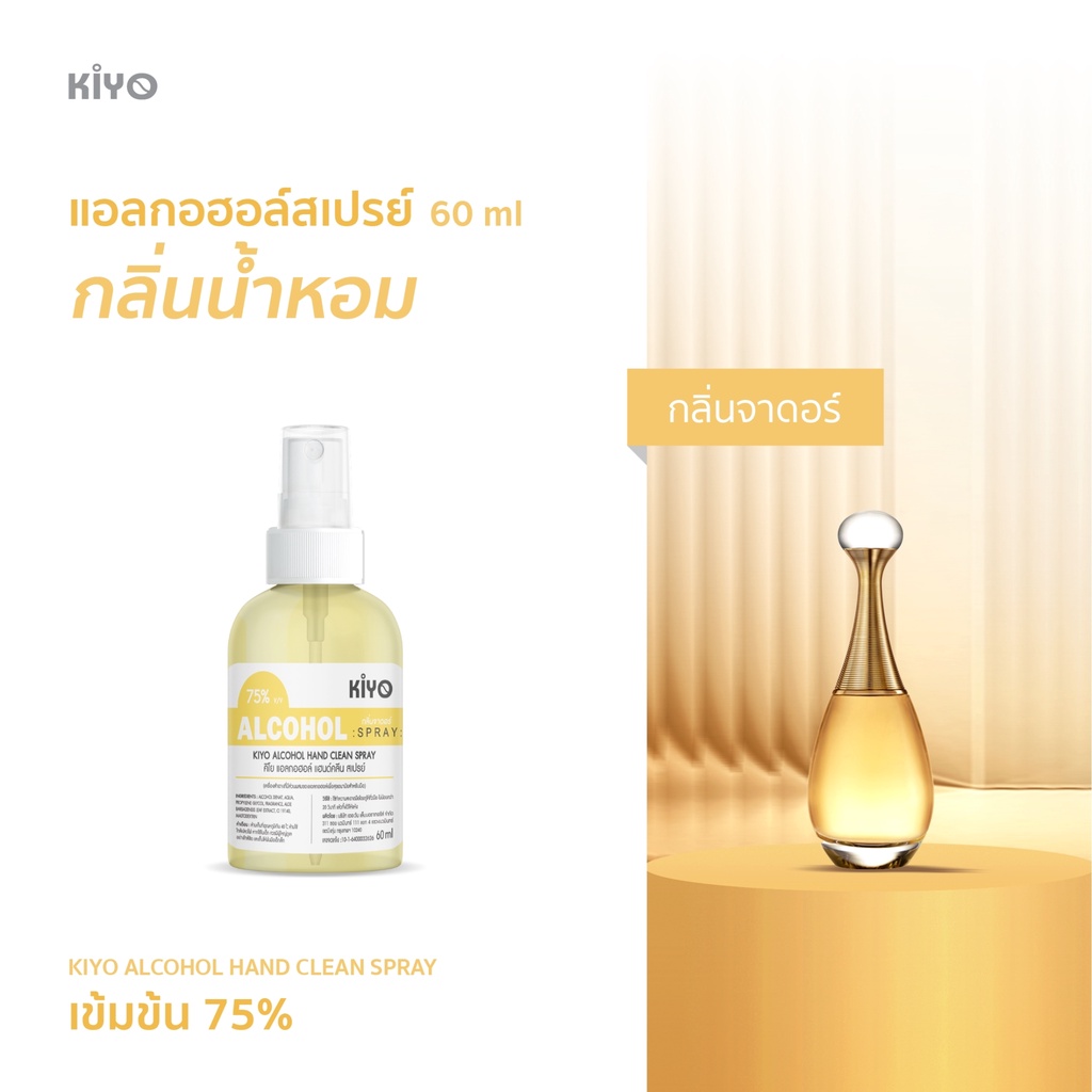 สเปรย์กลิ่นน้ำหอมแบรนด์ "กลิ่นจาดอร์" Alcohol 75% ราคาถูกพร้อมส่ง หอมทนติดมือ 60ml (ขนาดพกพา)
