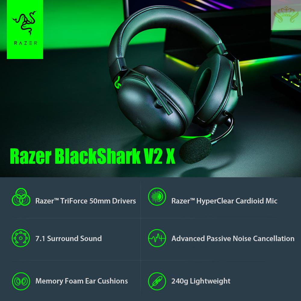 New Razer BlackShark V2 X Gaming Headset w/7.1 Surround Sound/ 50mm Drivers/Memory Foam Cushion Noise Cancelling Over Ear Headphones with Mic Compatible with PC/PS4/PS5/Nintendo Switch/Xbox One/Xbox Series X & S/Mobile #8