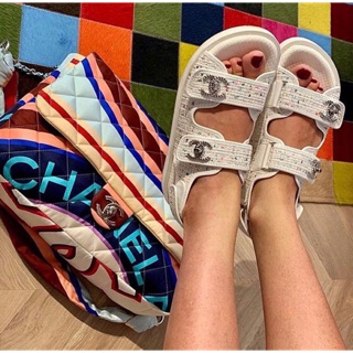 พร้อมส่งรองเท้าแตะรัดส้น CHANEL SHOES COLLECTION RUN WAY งานเกรดออริเหมือนแท้