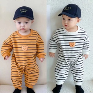 Baby Clothes Striped Bear Baby Romper Newborn Jumpsuit Infant Jumpsuit Winter Autumn Thin