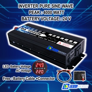 Inverter 4000 w pure sine wave 24v อินเวอร์เตอร์เพียวซายเวฟ 4000w DA inverter