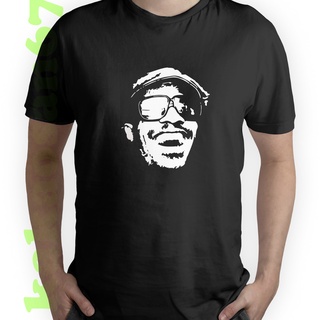 เสื้อยืดวงดนตรีใหม่ล่าสุด เสื้อยืดลําลอง แขนสั้น คอกลม พิมพ์ลายสกรีน polyflex Stevie Wonder สําหรับผู้ชายall size