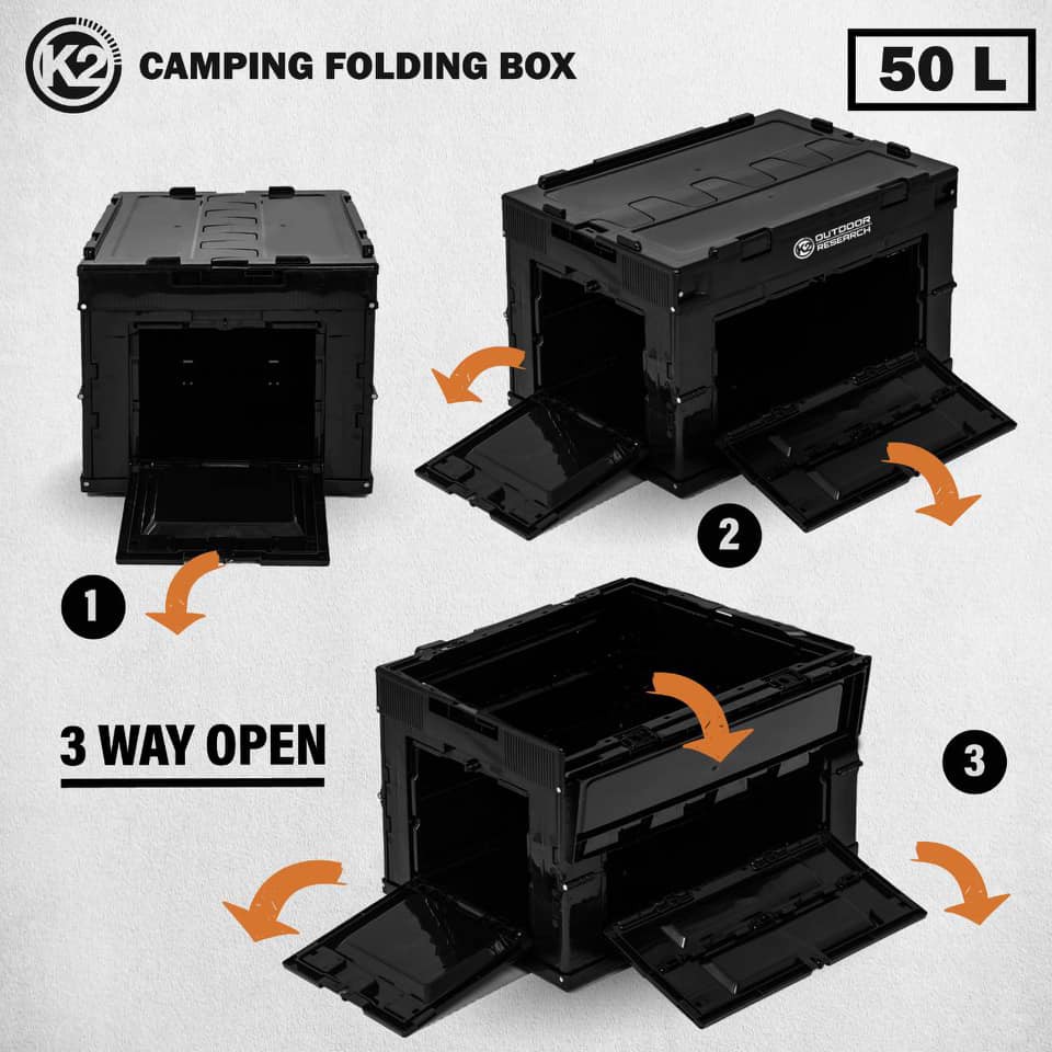 K2 CAMPING FOLDING BOX ขนาด 50L - ladpraooutdoor - ThaiPick