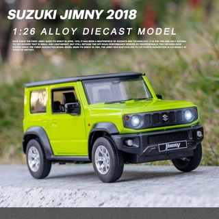 diecast 1:26 SUZUKI Jimny Off-road โมเดลรถยนต์ โลหะผสม ของเล่นสําหรับเด็ก