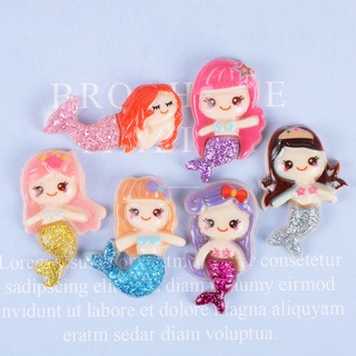 【 MICON 】DIY เรซิ่น 3D การ์ตูนน่ารักนางเงือกเครื่องประดับครีมกาว Ornament