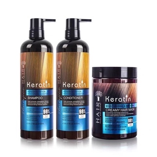 Keratin creamy hair mask 98%repair hair damagedเคราติน ​ครีมมี่ แฮร์ มาส์ก(ผมเสียจากการทำเคมี)