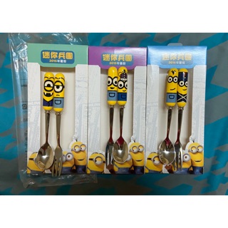 🔥Minions ช้อนส้อมเด็ก Universal Studio x MC 2015 limited🔥 จาก ฮ่องกง ครบเซ็ท