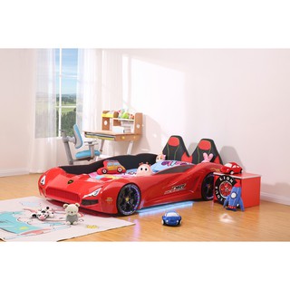 (pre-order) Car Racing Bed - T3 เตียงเด็กทรงรถแข่ง เตียงรถแข่ง มีที่กั้นและพนักพิงสำหรับเด็ก