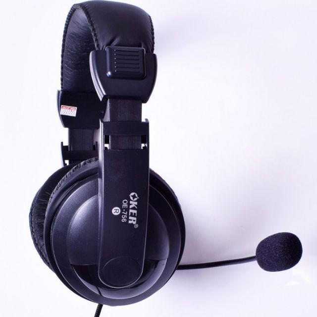 หูฟังคอมพิวเตอร์ หูฟังครอบหู รุ่นOKer OE-756รุ่นOE-2699 หัว3.5mm  mic+sound