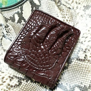 crocodile wallet 2zip กระเป๋าหนังปลากระเบนสตรี 2ซิป