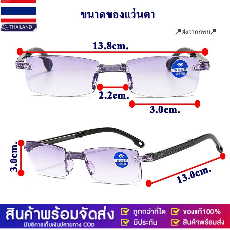 แว่นตาสายตายาว ปรับซูมอัตโนมัติ แว่นตาป้องกันแสงสีฟ้า พับได้ และผ้าเช็ดทําความสะอาด เลนส์กล้องโทรทรรศน์เก่า เลนส์ Hd Pc กระเป๋าหนัง แบบพกพา