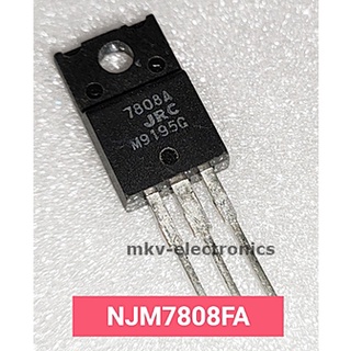 (1ตัว) NJM7808FA , 7808A , 7808 , 8V , 1.5A Regulator IC TO-220AB ใช้แทนเบอร์ KIA7808PI ได้ (รหัสสินค้า M00707)