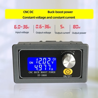 POWER POWER Sk80 Dc Dc Buck Boost Converter Cc Cv 0 . 6-36 V 5A โมดูลพาวเวอร์ซัพพลายสามารถปรับได้สําหรับห้องปฏิบัติการ Lab